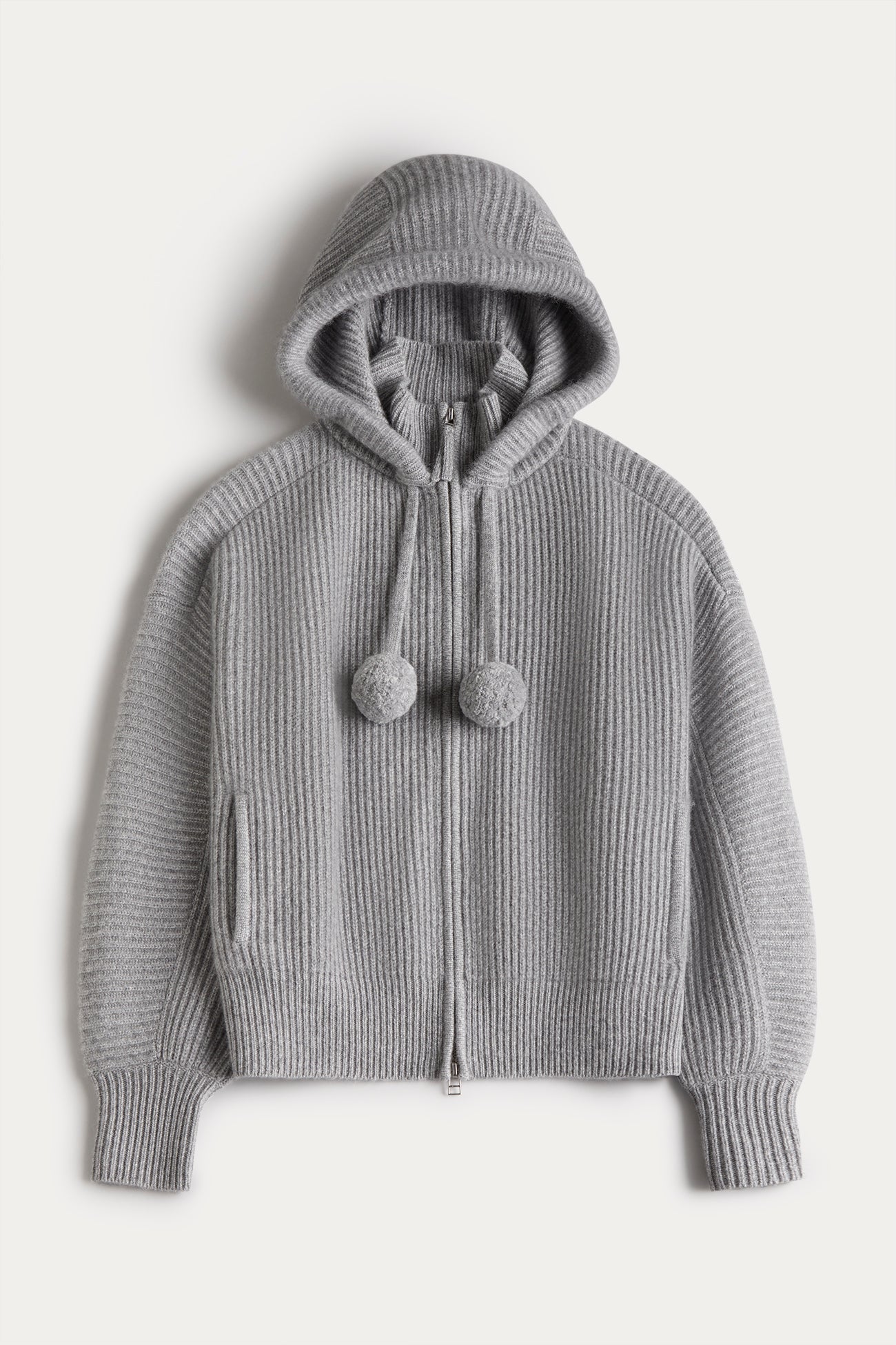 LUXE PUFF ZIP UP CARDIGAN