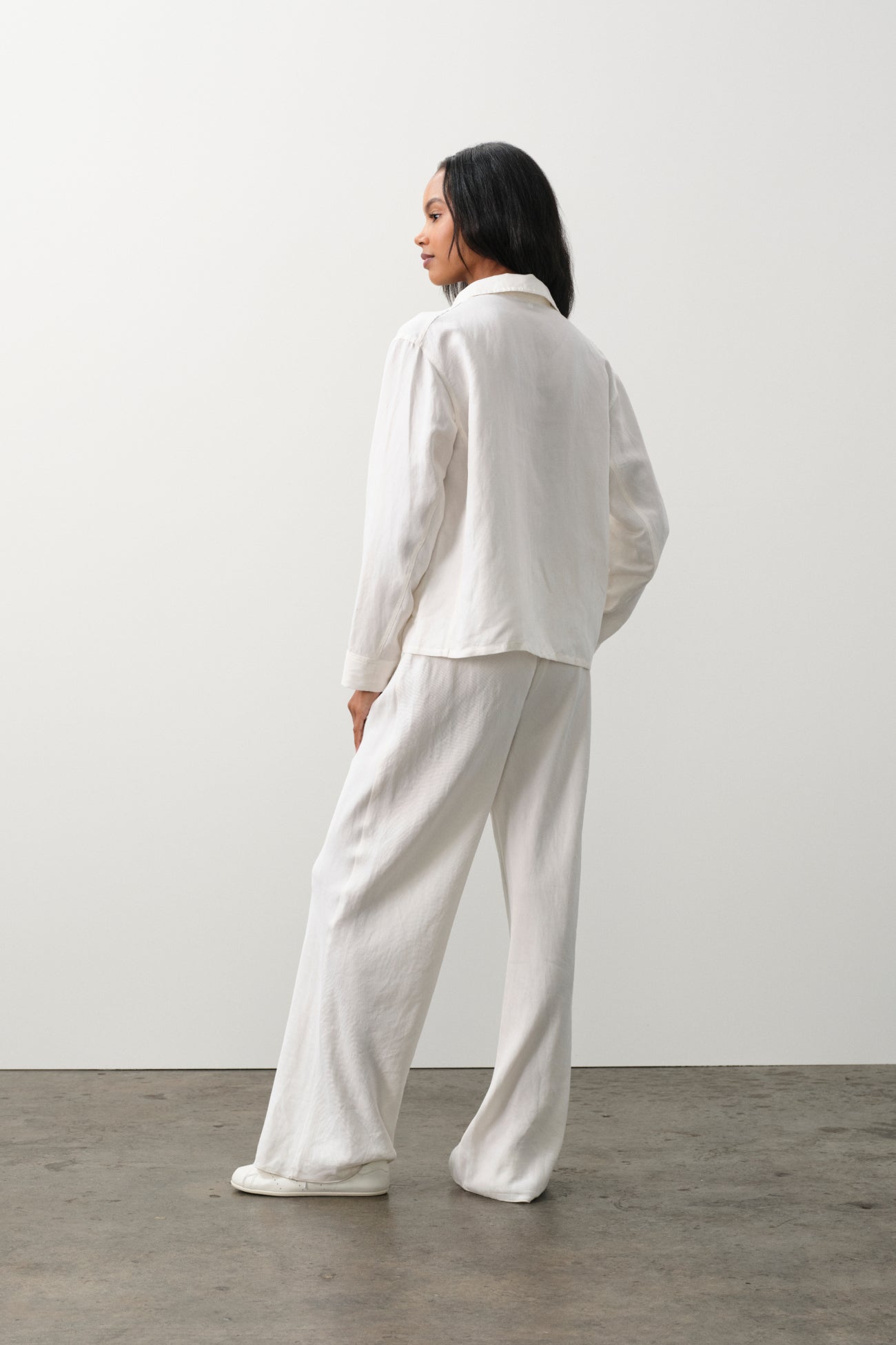 ANTONIA SILK LINEN CHORE COAT