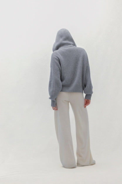 LUXE PUFF ZIP UP CARDIGAN