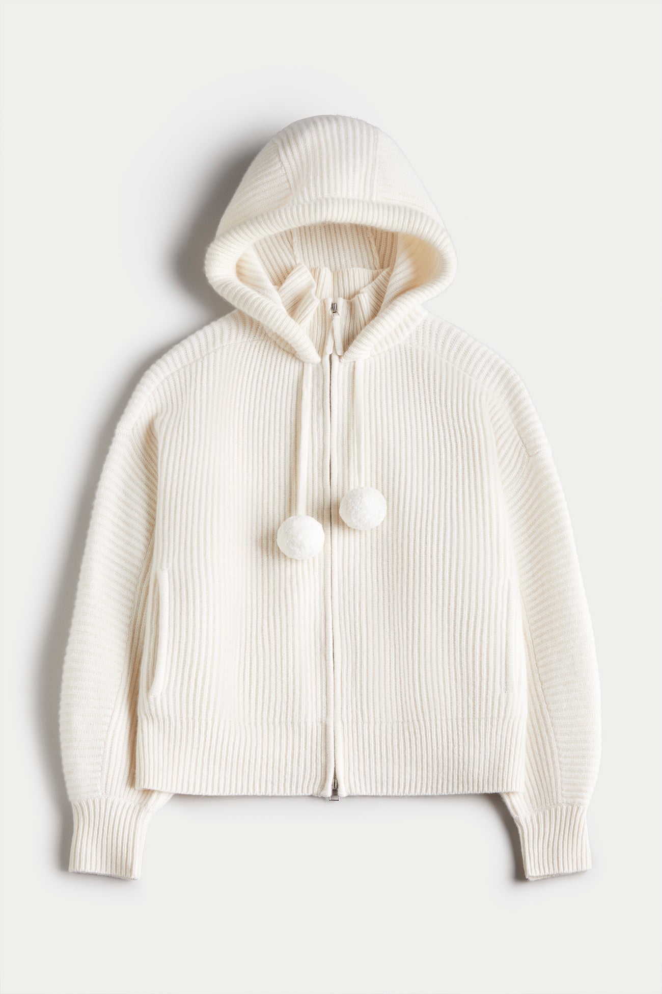 LUXE PUFF ZIP UP CARDIGAN