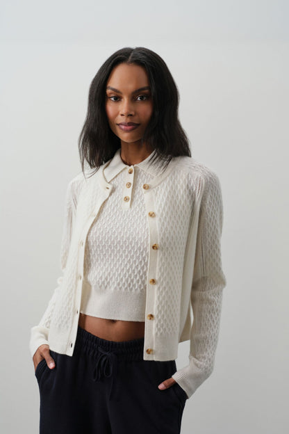 BEATRICE CASHMERE CABLEKNIT CARDIGAN