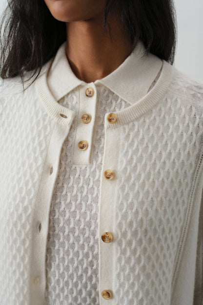 BEATRICE CASHMERE CABLEKNIT CARDIGAN