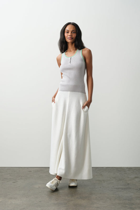 JUSTINE COTTON CASHMERE MAXI SKIRT