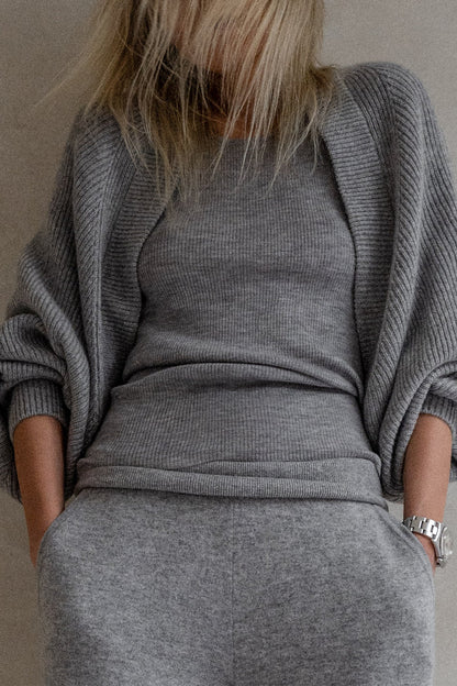CAROLINA CREWNECK CASHMERE TANK