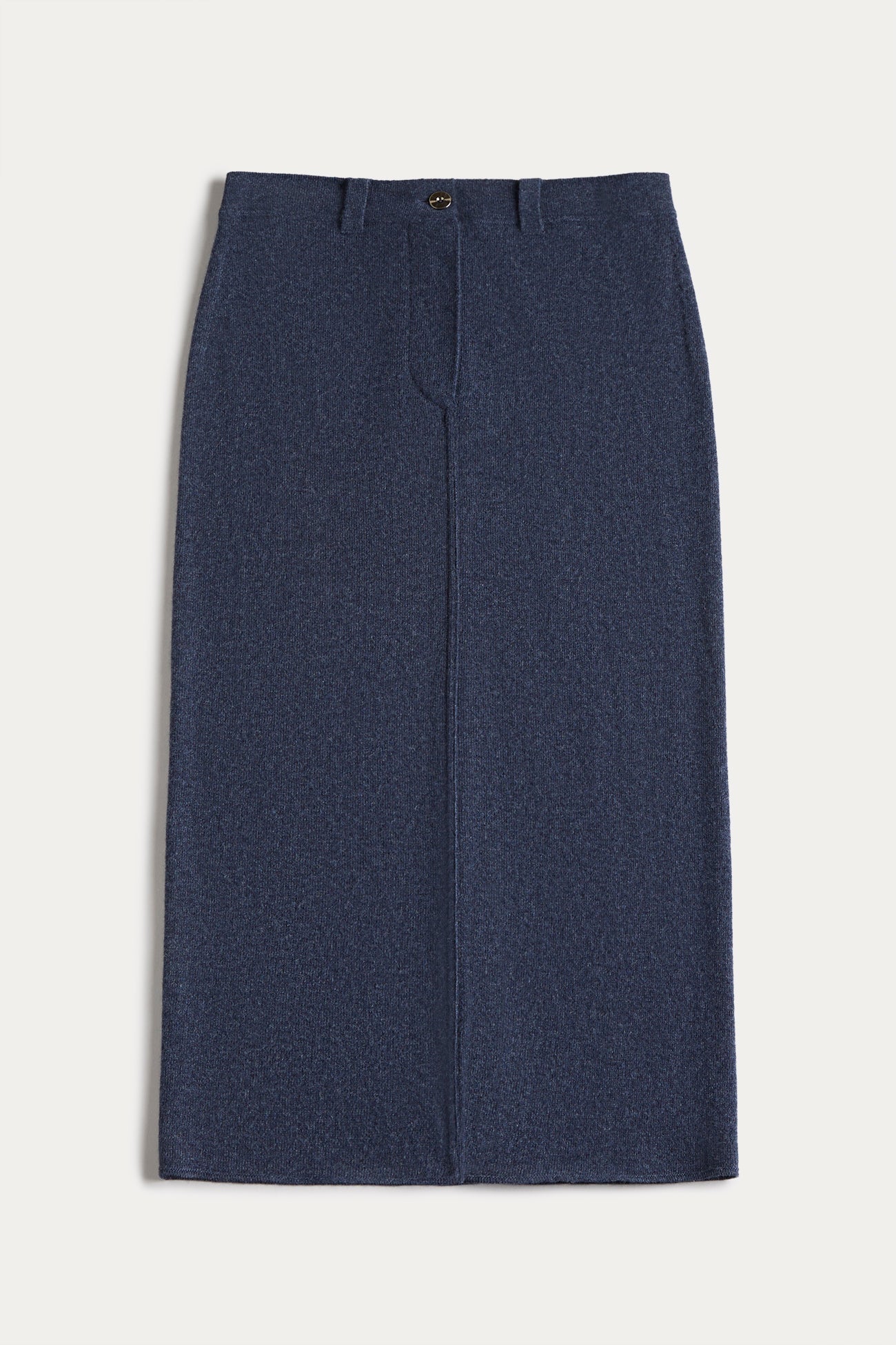 VENICE DENIM CASHMERE MIDI SKIRT
