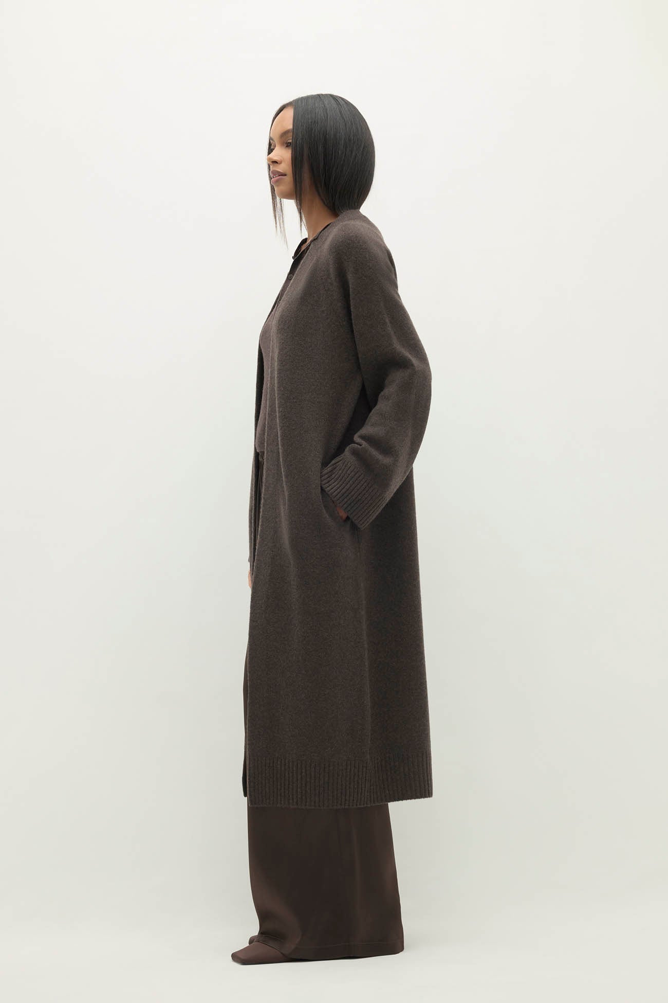 MAKENA LONGLINE CASHMERE CARDIGAN