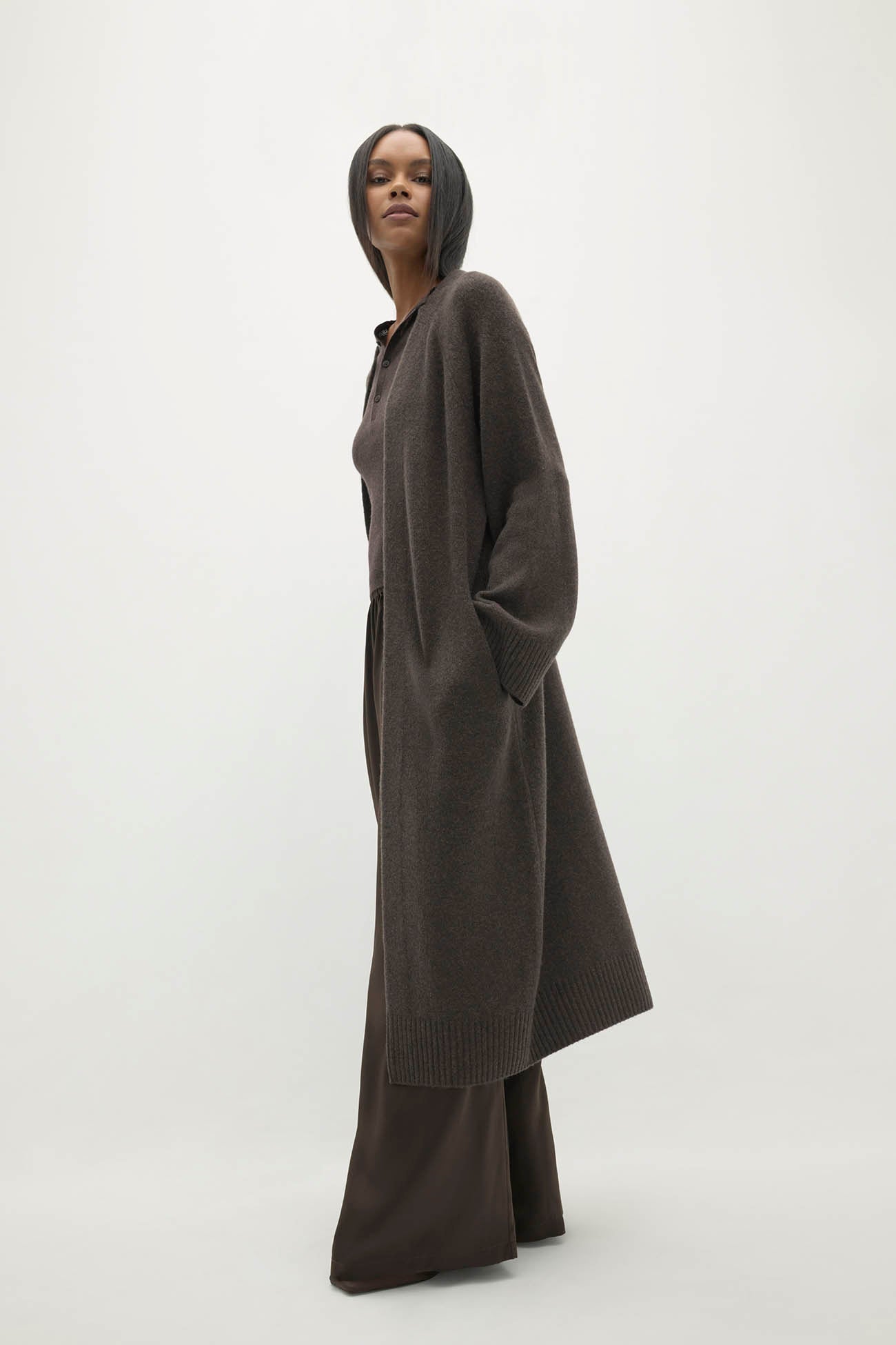 MAKENA LONGLINE CASHMERE CARDIGAN
