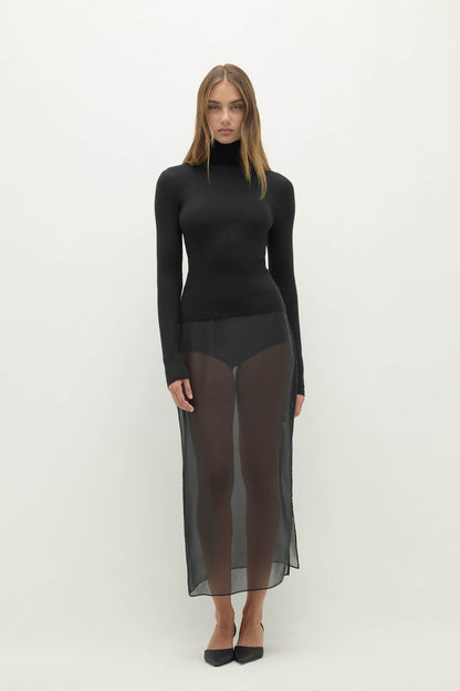 RUMER FITTED CASHMERE TURTLENECK