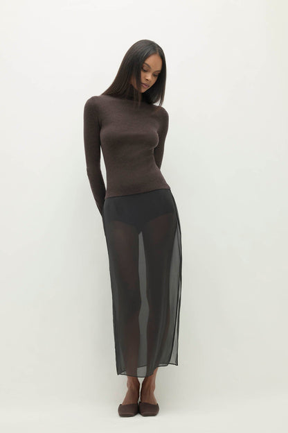 RUMER FITTED CASHMERE TURTLENECK