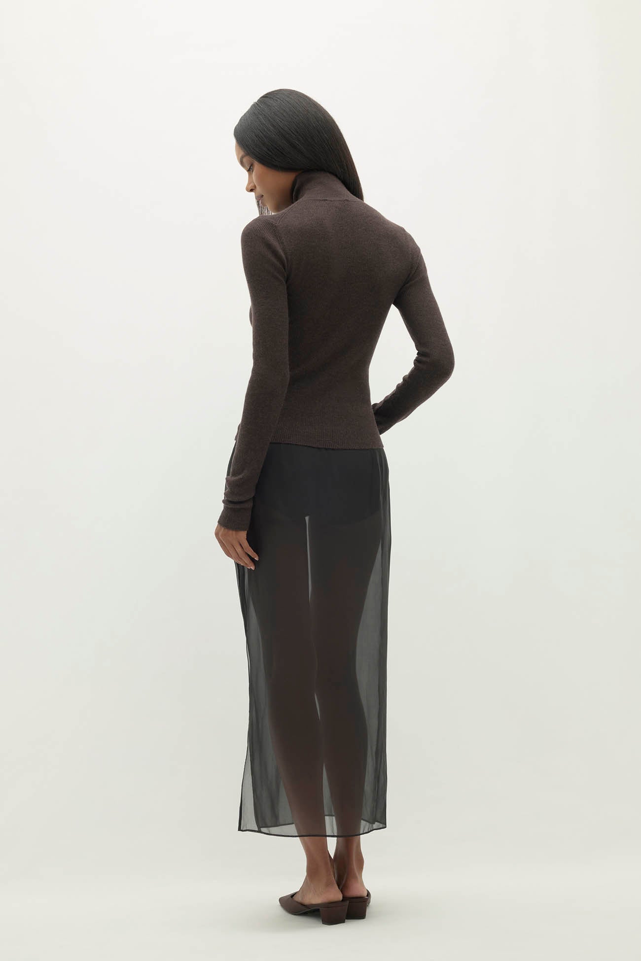 RUMER FITTED CASHMERE TURTLENECK