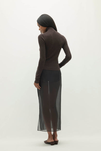 RUMER FITTED CASHMERE TURTLENECK