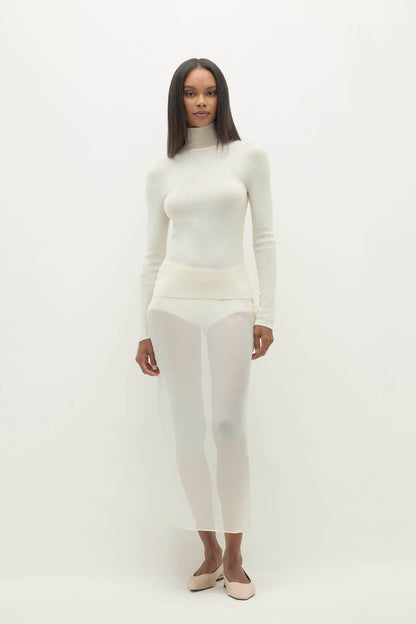 RUMER FITTED CASHMERE TURTLENECK