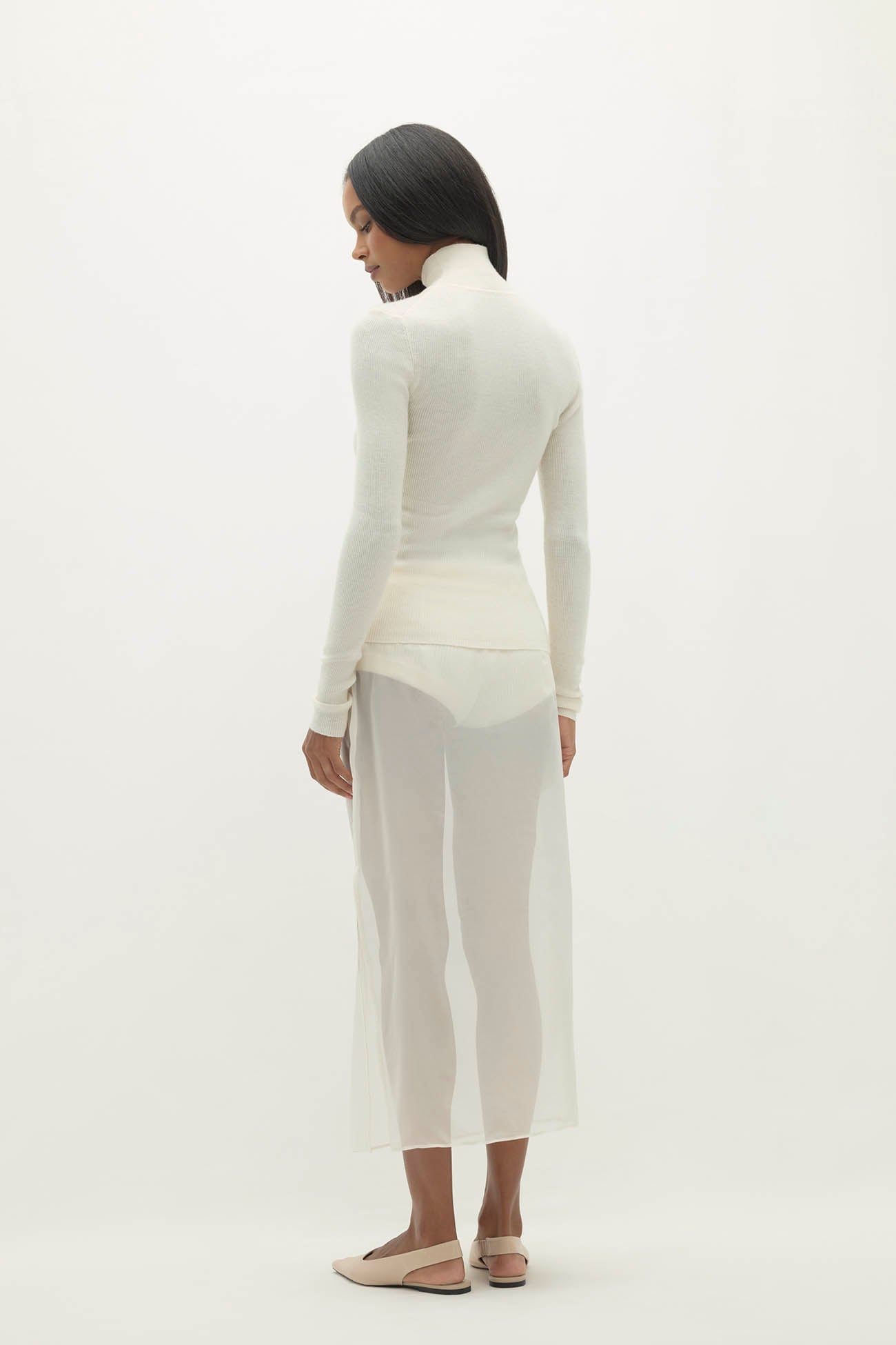 RUMER FITTED CASHMERE TURTLENECK