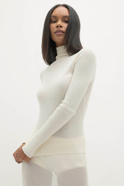 RUMER FITTED CASHMERE TURTLENECK