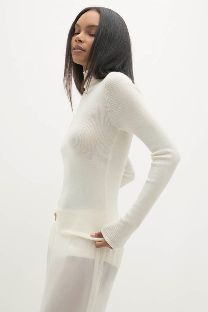 RUMER FITTED CASHMERE TURTLENECK