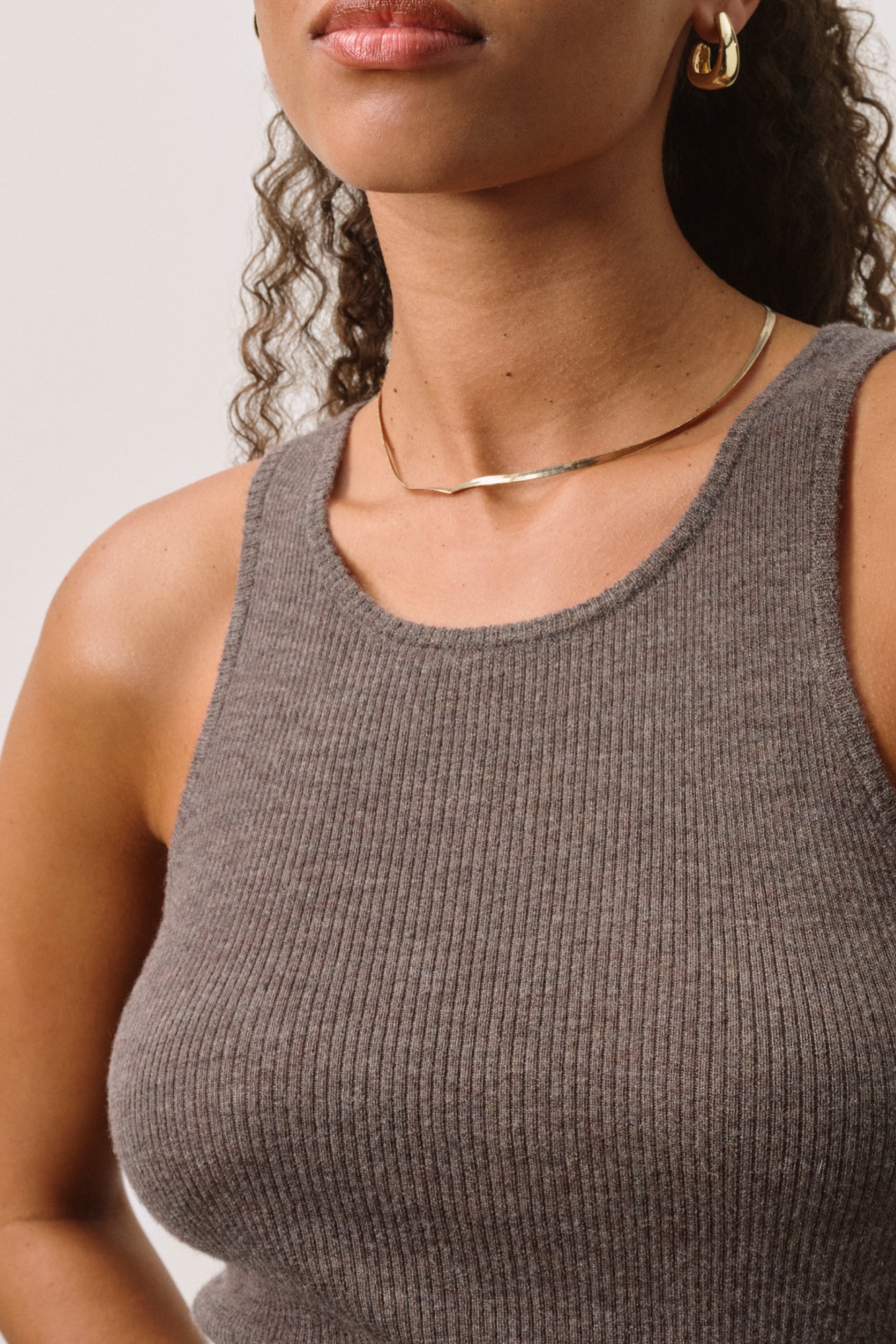 CAROLINA CREWNECK CASHMERE TANK
