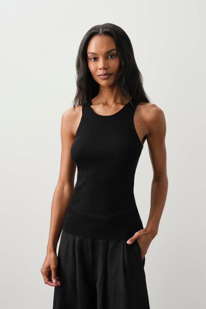 CAROLINA CREWNECK CASHMERE TANK