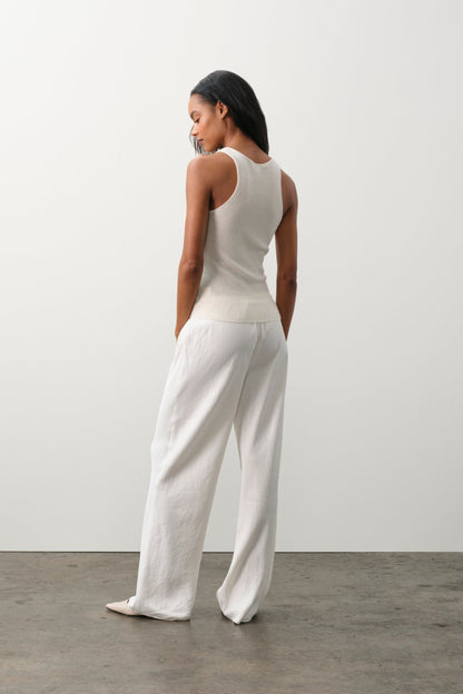 CAROLINA CREWNECK CASHMERE TANK