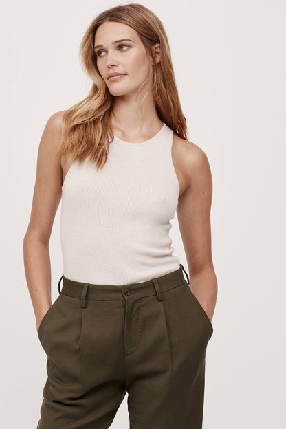 CAROLINA CREWNECK CASHMERE TANK