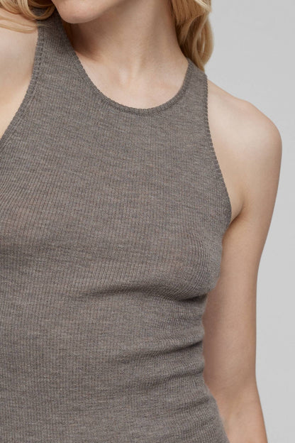 CAROLINA CREWNECK CASHMERE TANK