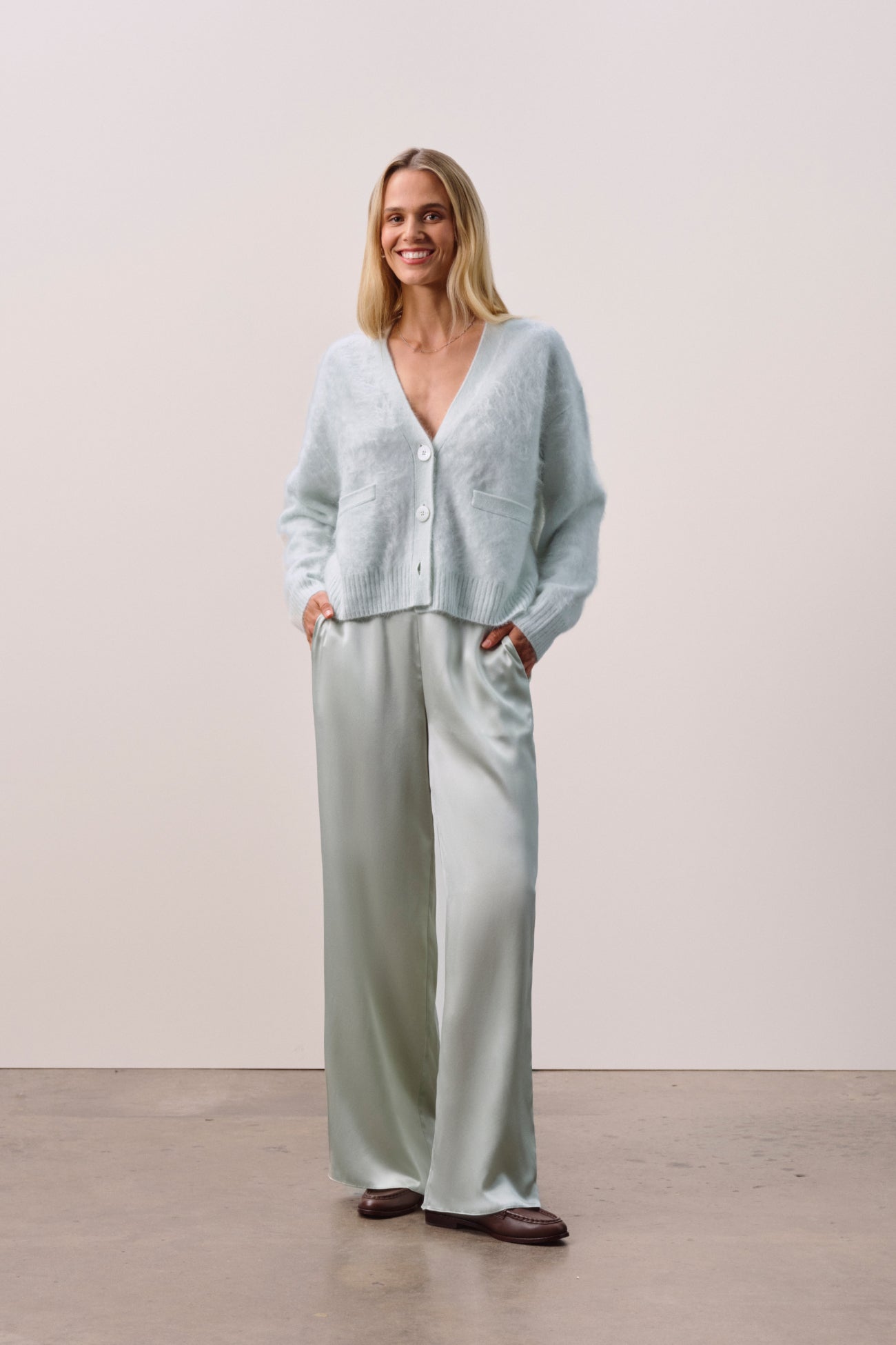 MICHAELA BRUSHED CASHMERE CARDIGAN