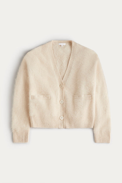 MICHAELA BRUSHED CASHMERE CARDIGAN