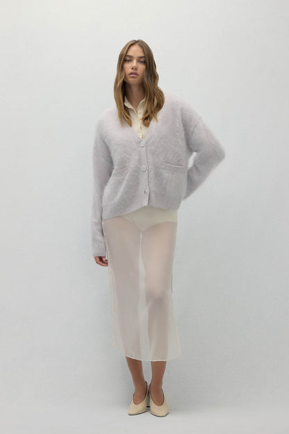 MICHAELA BRUSHED CASHMERE CARDIGAN