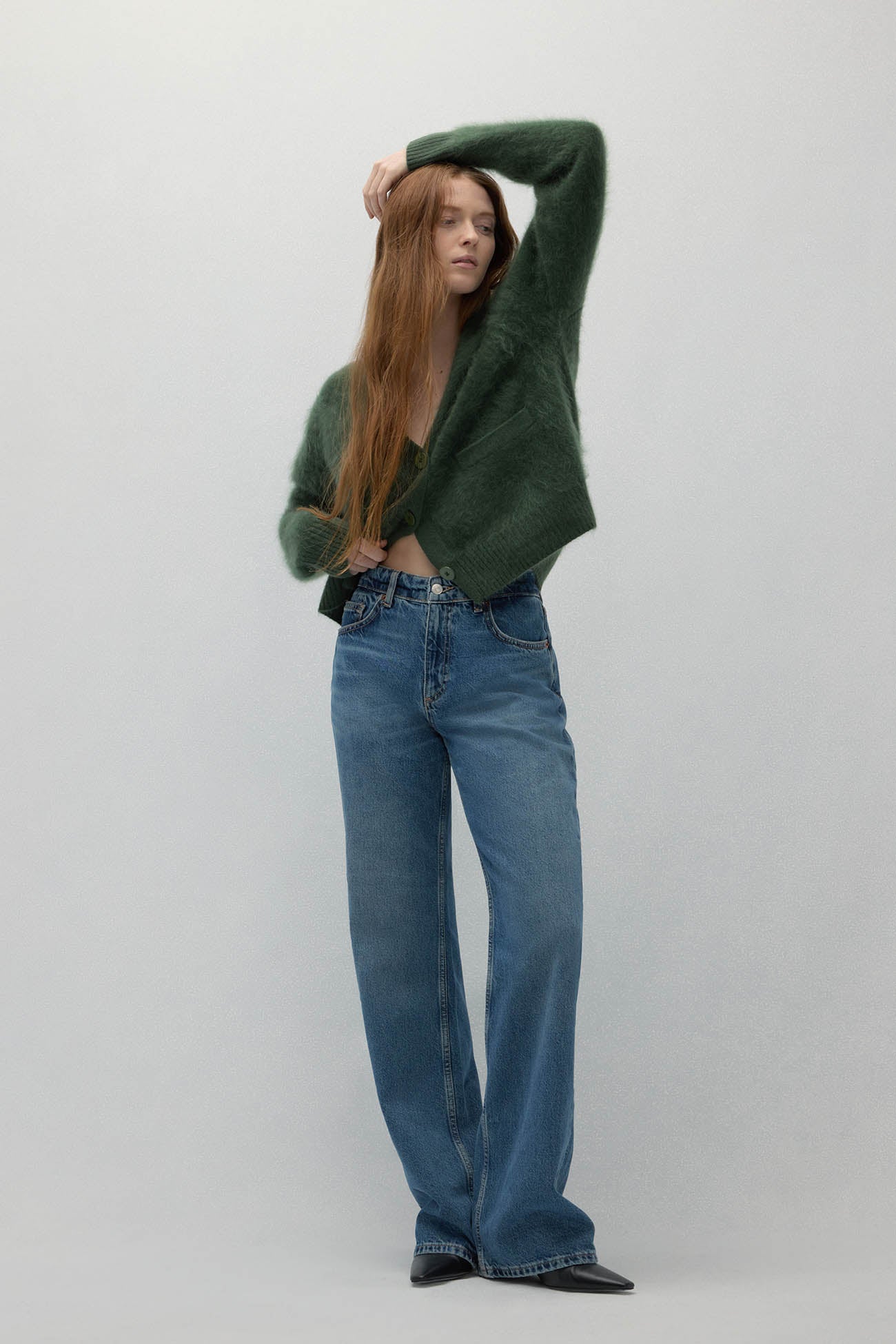 MICHAELA BRUSHED CASHMERE CARDIGAN