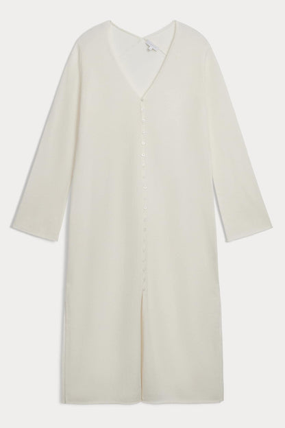 ELOISE BUTTON-FRONT CASHMERE KAFTAN