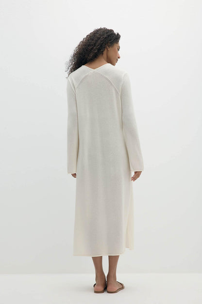 ELOISE BUTTON-FRONT CASHMERE KAFTAN
