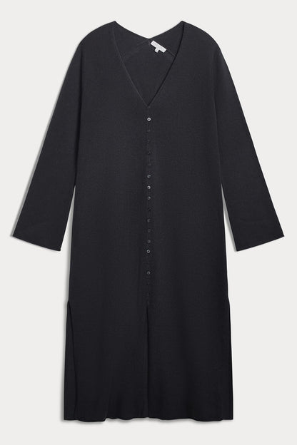 ELOISE BUTTON-FRONT CASHMERE KAFTAN