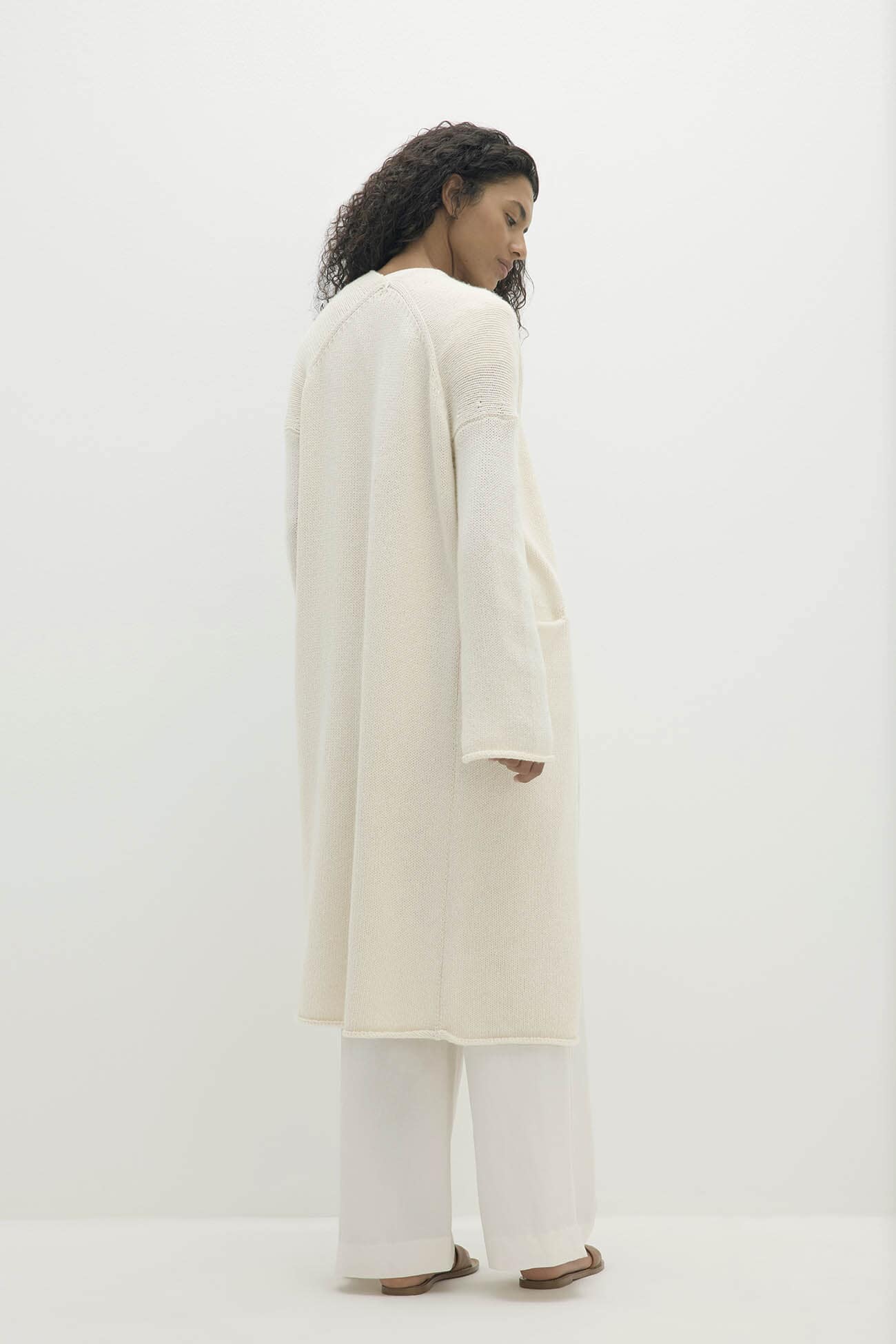 HARRIET LONGLINE ORGANIC CASHMERE BLEND CARDIGAN