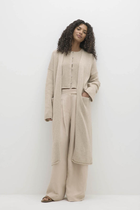 HARRIET LONGLINE ORGANIC CASHMERE BLEND CARDIGAN