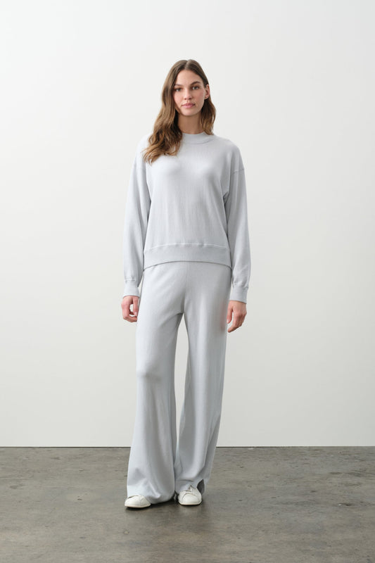 BIANKA COTTON CASHMERE CREWNECK PULLOVER