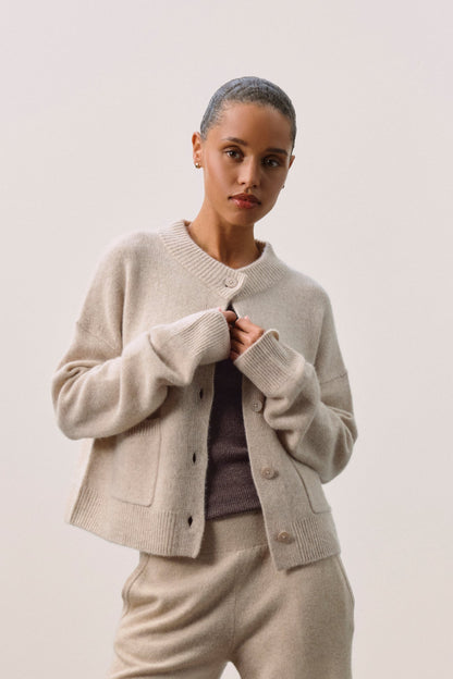 REVERIE BUTTON-UP CASHMERE CARDIGAN