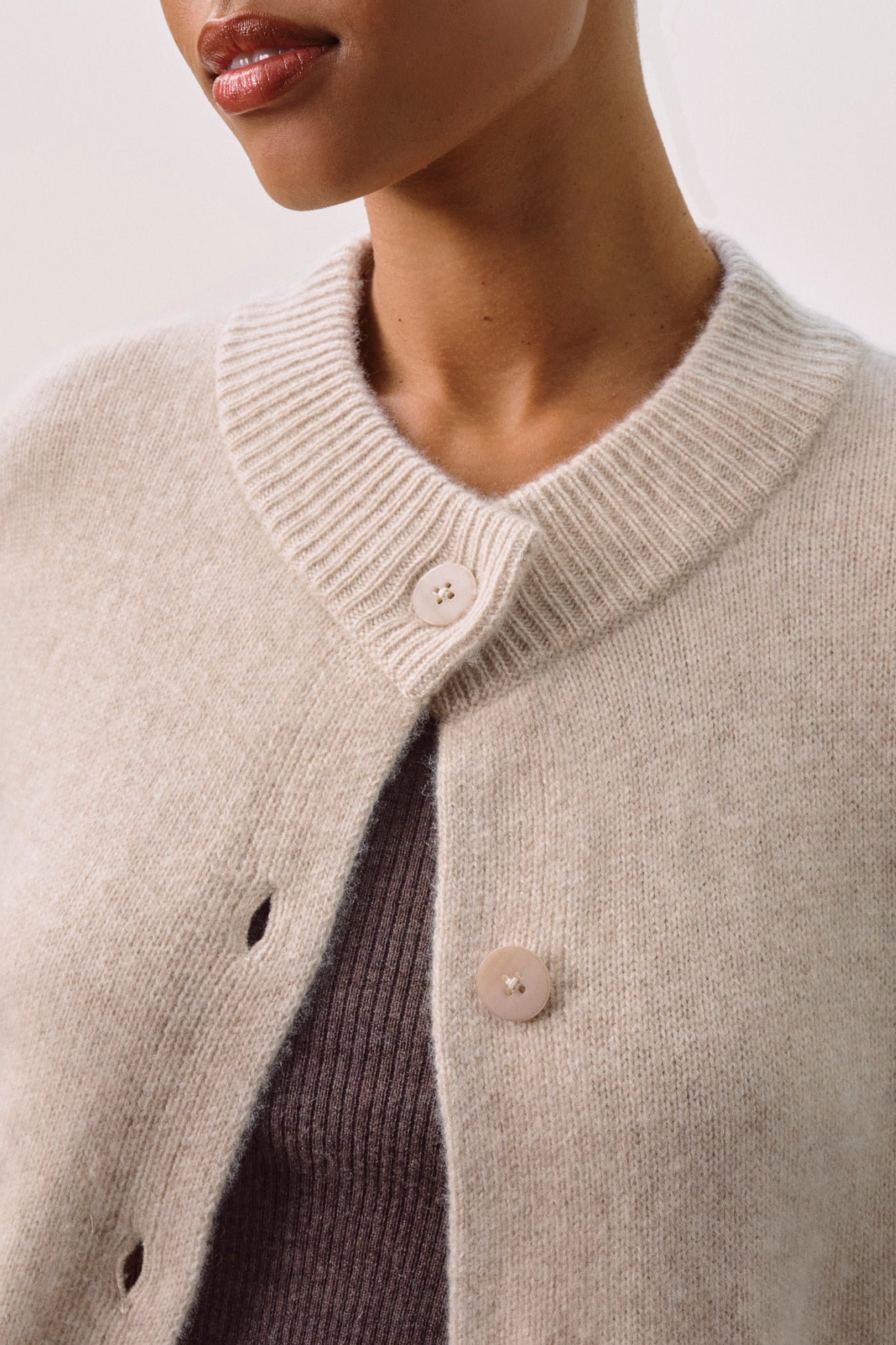 REVERIE BUTTON-UP CASHMERE CARDIGAN