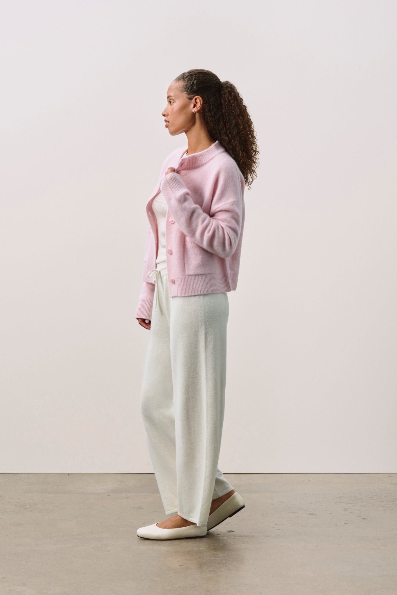 REVERIE BUTTON-UP CASHMERE CARDIGAN