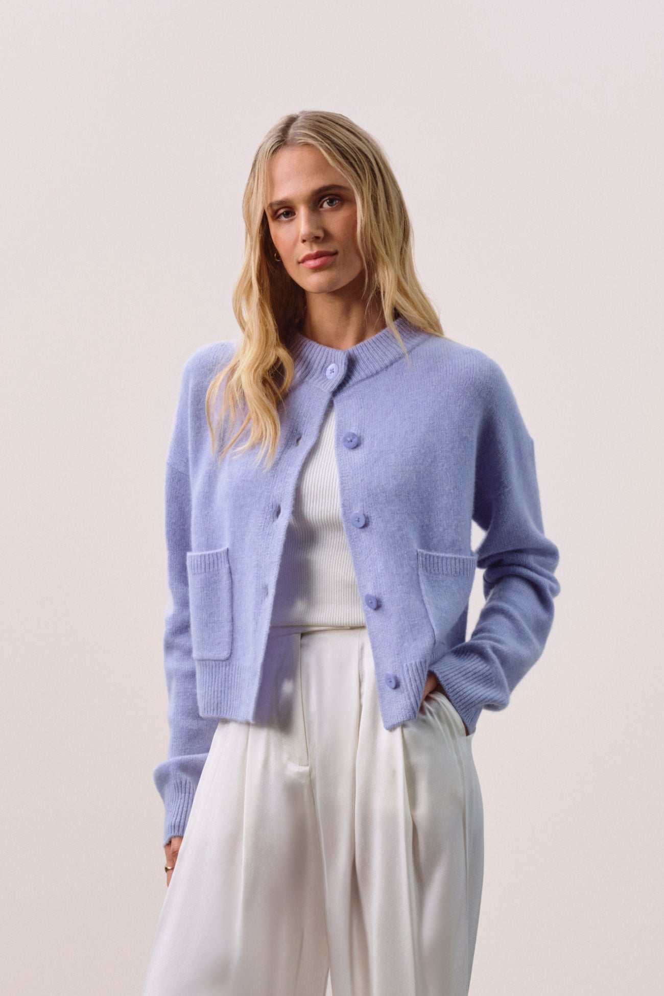 REVERIE BUTTON-UP CASHMERE CARDIGAN