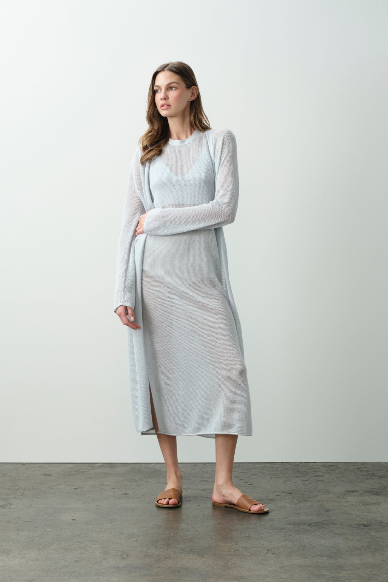 KEALA COTTON CASHMERE LONGLINE CARDIGAN