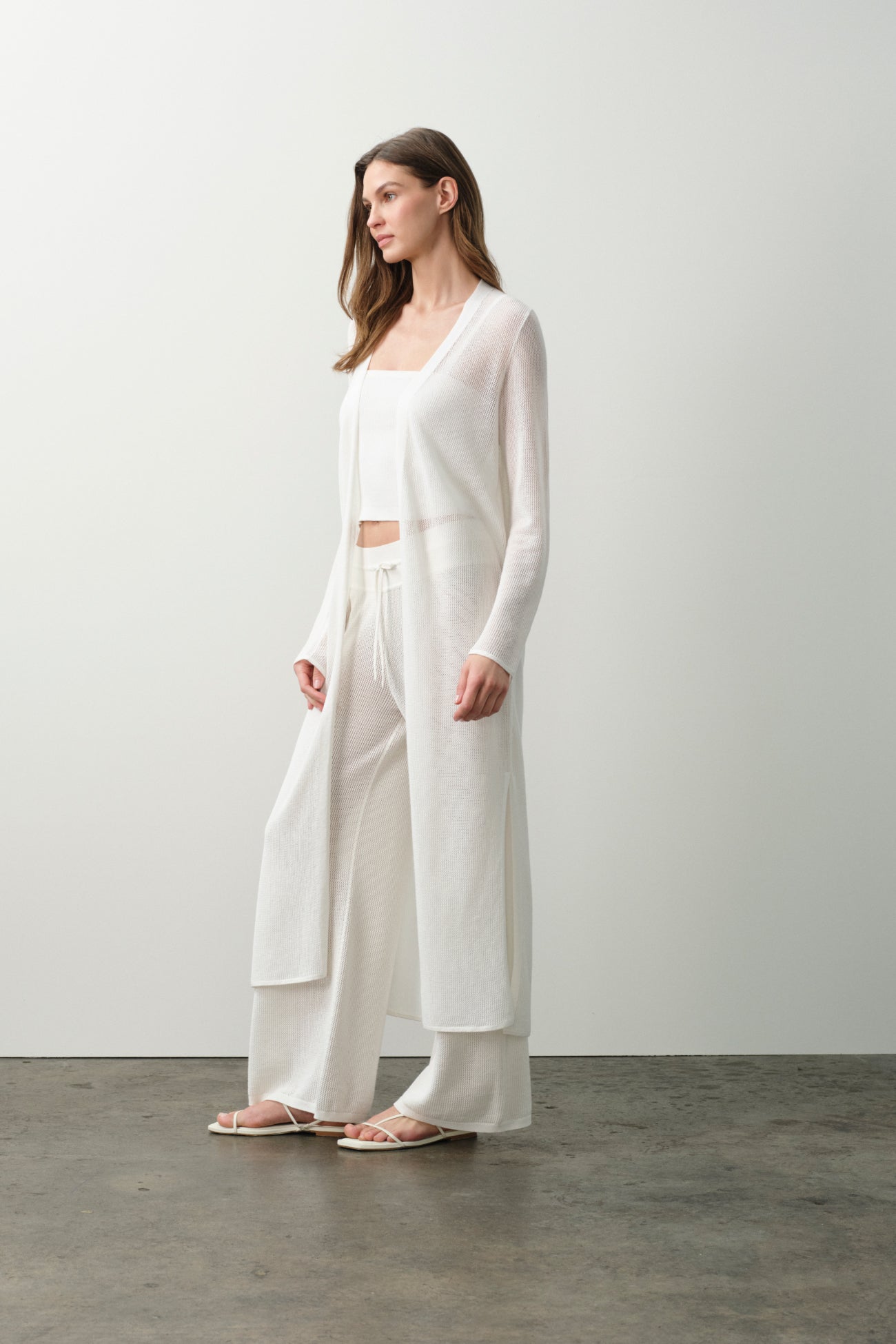 KEALA COTTON CASHMERE LONGLINE CARDIGAN