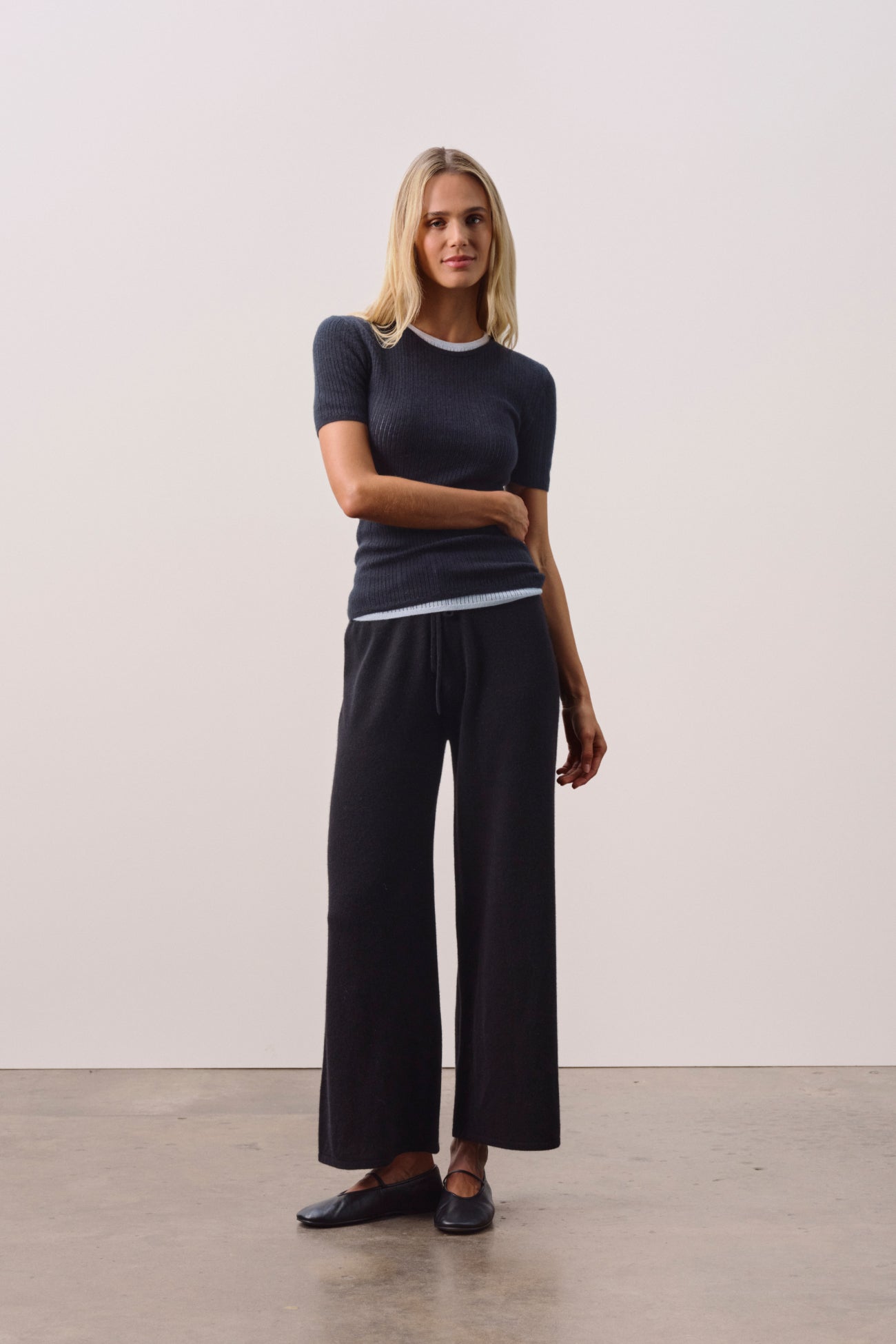 ETTA TRELLIS CASHMERE TEE