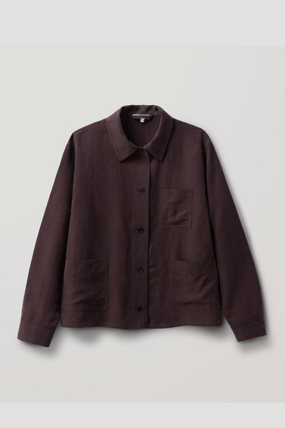 ANTONIA SILK LINEN CHORE COAT