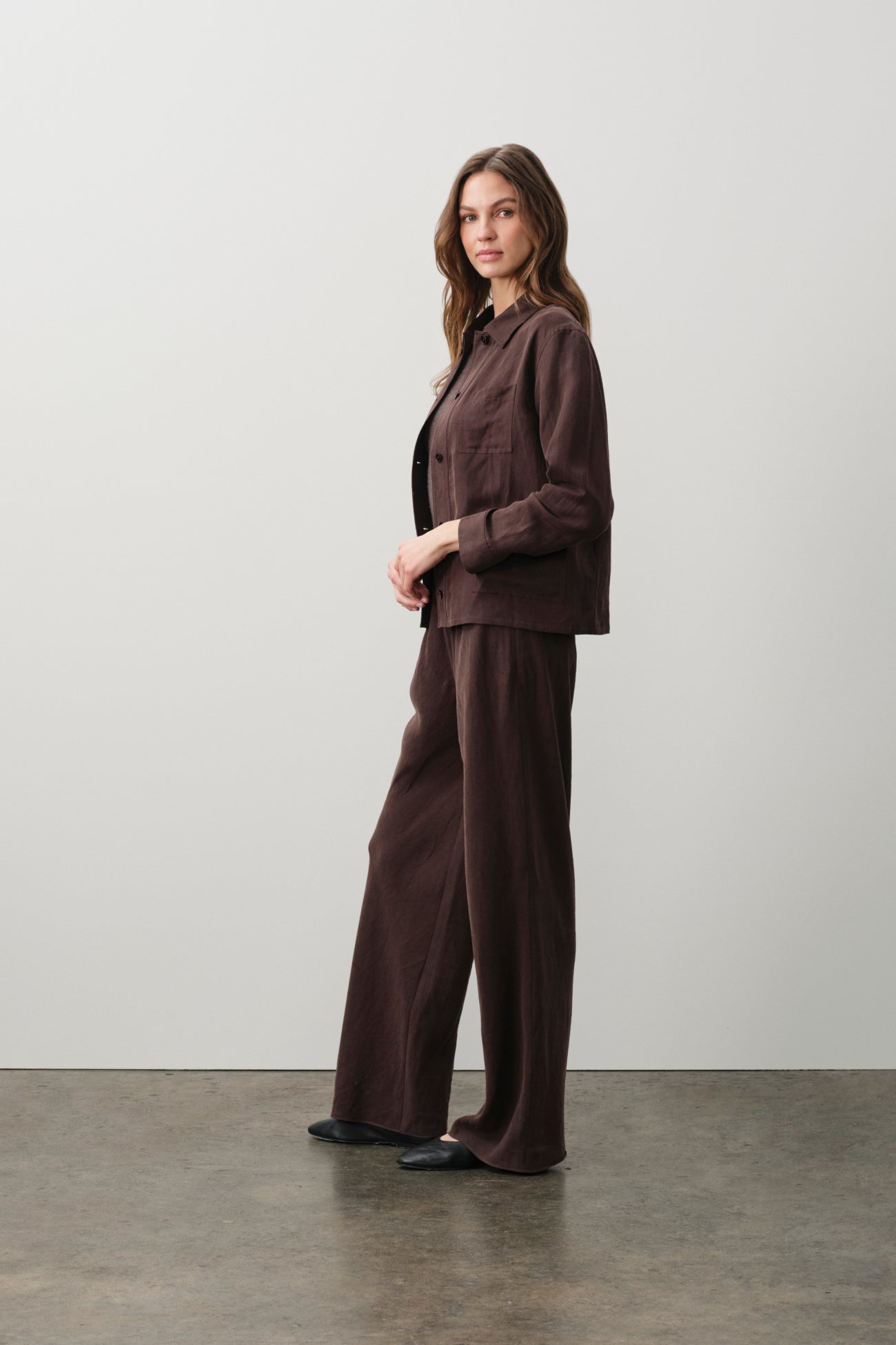 ANTONIA SILK LINEN CHORE COAT