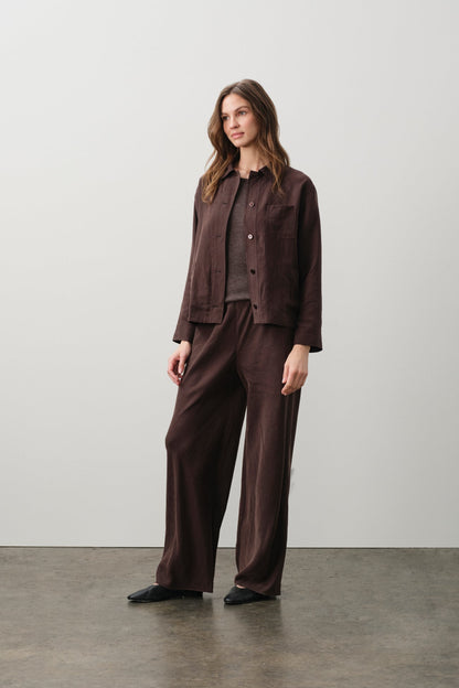 ANTONIA SILK LINEN CHORE COAT