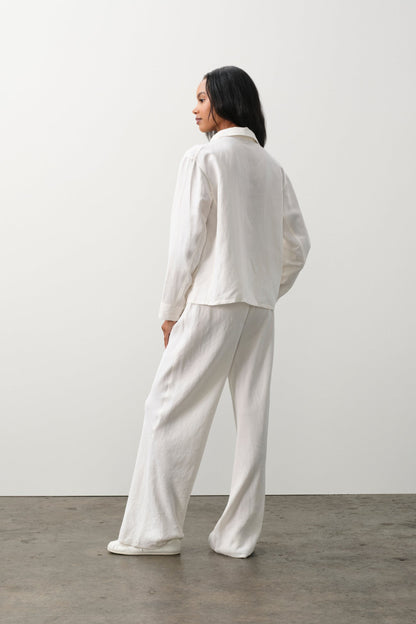 ANTONIA SILK LINEN CHORE COAT