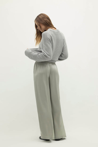 EVAN SILK WIDE LEG PANT | 30" INSEAM