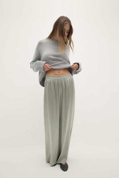 EVAN SILK WIDE LEG PANT | 30" INSEAM