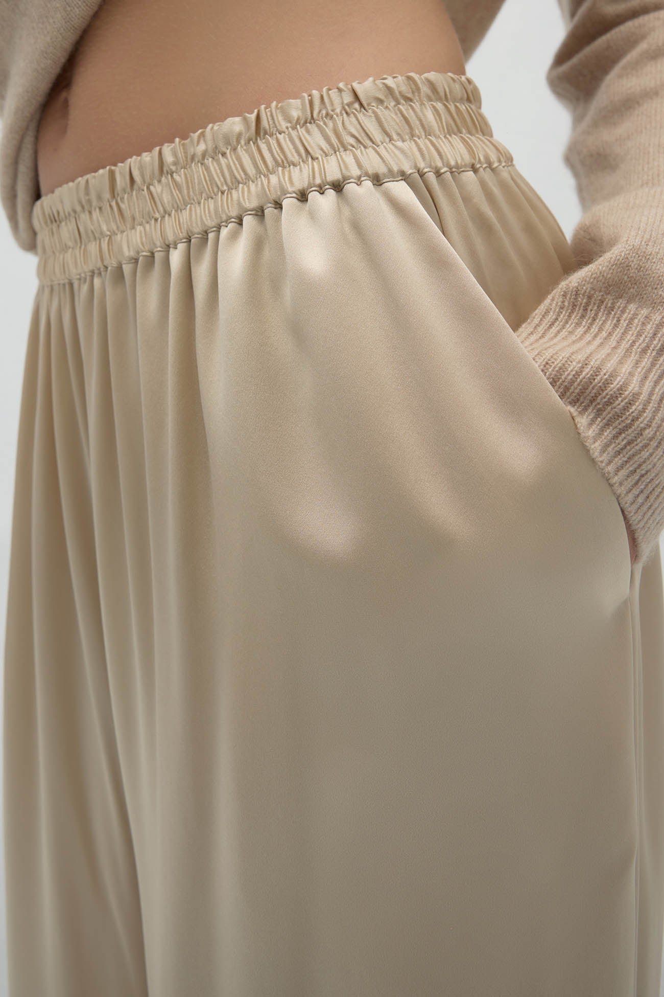 EVAN SILK WIDE LEG PANT | 30" INSEAM